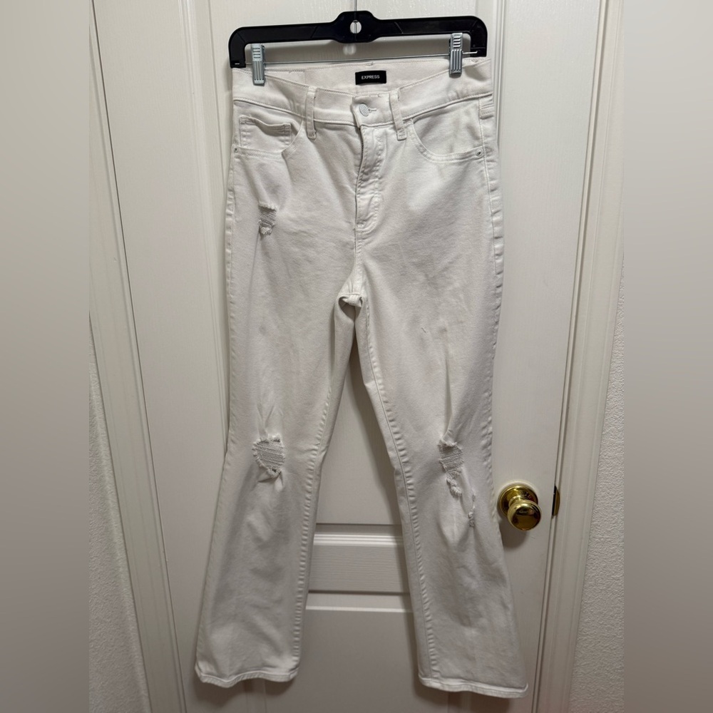 Express Women's Cream Distressed